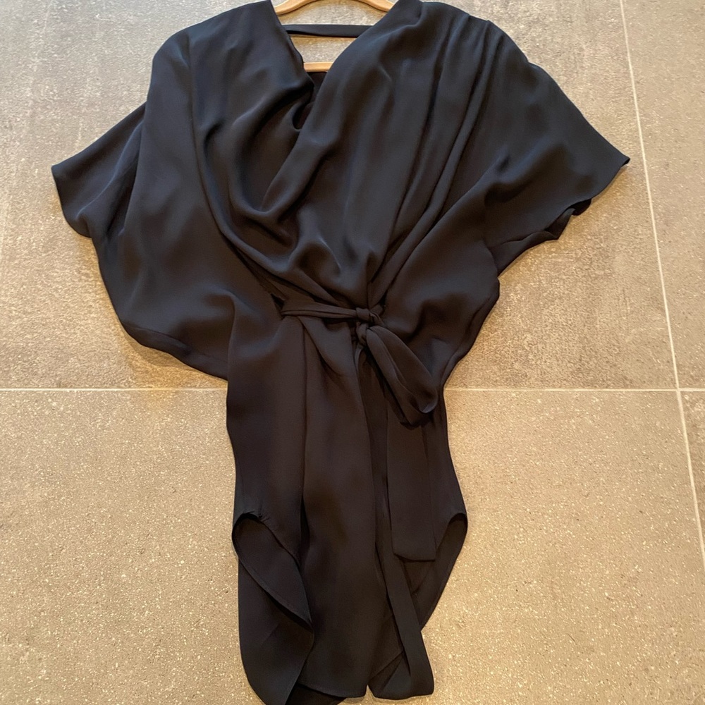 Black Mara Hoffman top size 4 tie waist